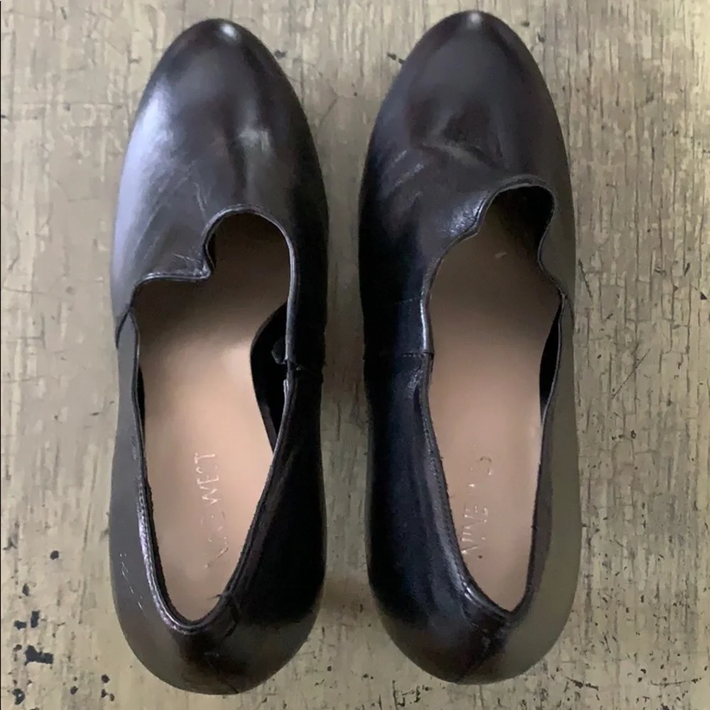 Nine WEST Verena Black Leather Heels